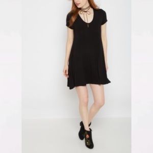 Rue21 Black Keyhole back Short T-shirt Dress